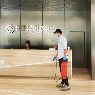 办公楼现场消毒